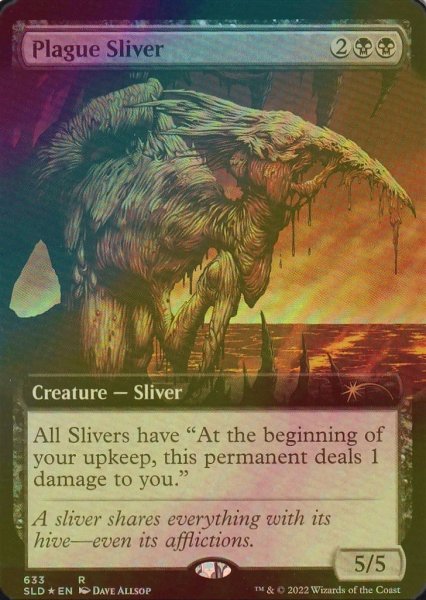 画像1: [FOIL] 疫病スリヴァー/Plague Sliver (拡張アート版) 【英語版】 [SLD-黒R] (1)