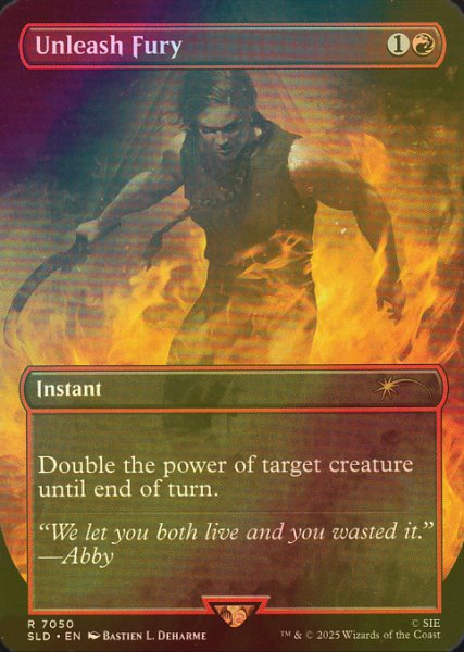 画像1: [FOIL] 憤激解放/Unleash Fury No.7050 【英語版】 [SLD-赤R] (1)