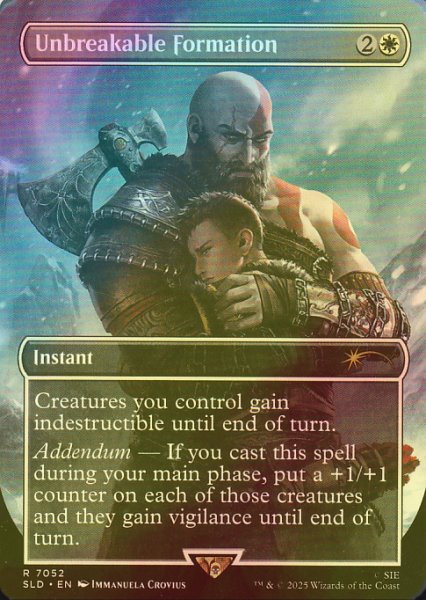 画像1: [FOIL] 不敗の陣形/Unbreakable Formation No.7052 【英語版】 [SLD-白R] (1)