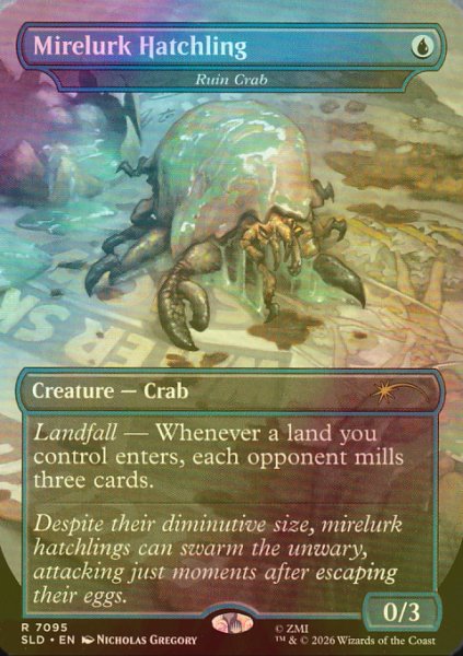 画像1: [FOIL] Mirelurk Hatchling 【英語版】 [SLD-青R] (1)