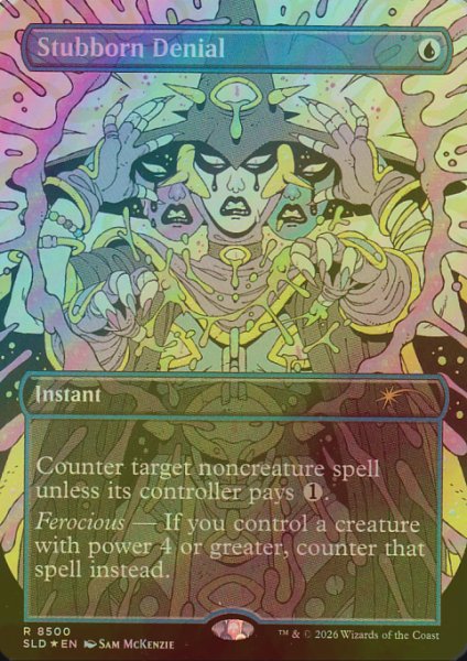 画像1: [FOIL] 頑固な否認/Stubborn Denial No.8500 【英語版】 [SLD-青R] (1)