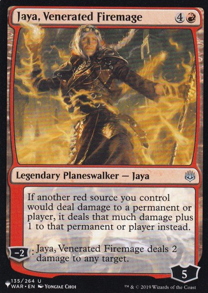 画像1: 敬慕される炎魔道士、ヤヤ/Jaya, Venerated Firemage 【英語版】 [WAR-赤List] (1)
