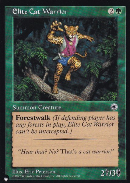 画像1: 猫族の精鋭戦士/Elite Cat Warrior 【英語版】 [POR-緑List] (1)