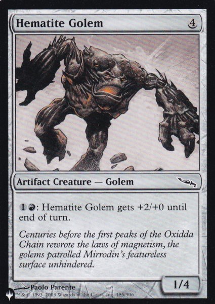 画像1: ヘマタイトのゴーレム/Hematite Golem 【英語版】 [MRD-灰List] (1)
