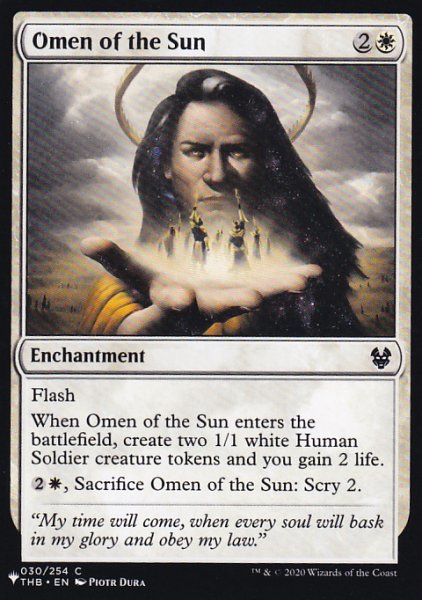 画像1: 太陽の神のお告げ/Omen of the Sun 【英語版】 [THB-白List] (1)