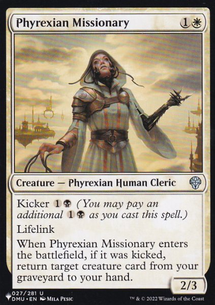 画像1: ファイレクシアの宣教師/Phyrexian Missionary 【英語版】 [DMU-白List] (1)