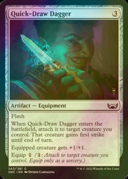 画像1: [FOIL] 早抜きの短剣/Quick-Draw Dagger 【英語版】 [SNC-灰C] (1)