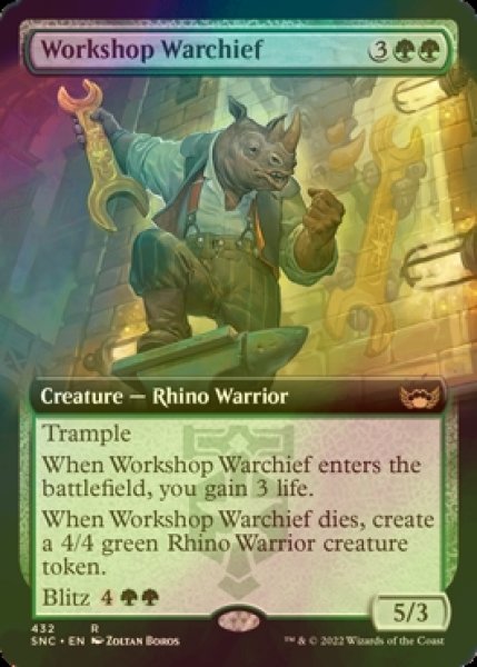 画像1: [FOIL] 作業場の戦長/Workshop Warchief (拡張アート版) 【英語版】 [SNC-緑R] (1)