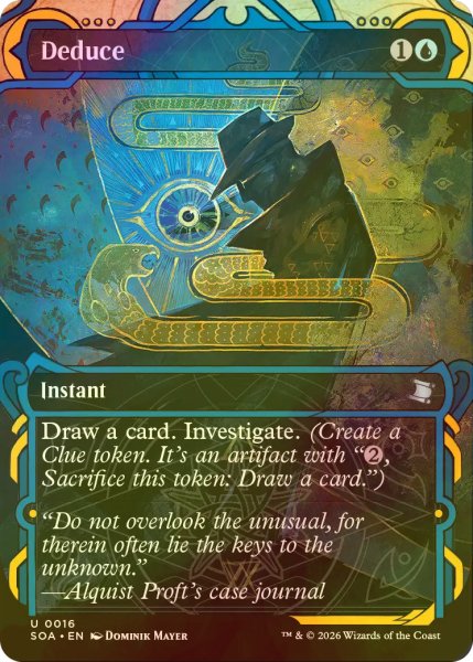 画像1: [FOIL] 推理/Deduce (ショーケース版) 【英語版】 [SOA-青U] (1)