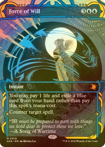 画像1: [FOIL] 意志の力/Force of Will (ショーケース・海外産ブースター版) 【英語版】 [SOA-青MR] (1)