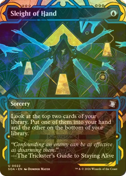 画像1: [FOIL] 手練/Sleight of Hand (ショーケース版) 【英語版】 [SOA-青U] (1)