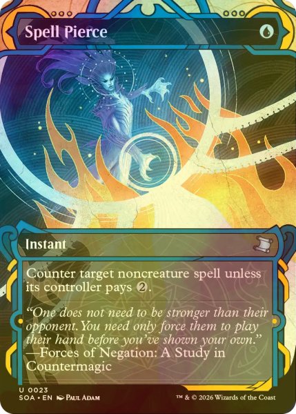 画像1: [FOIL] 呪文貫き/Spell Pierce (ショーケース版) 【英語版】 [SOA-青U] (1)