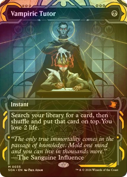 画像1: [FOIL] 吸血の教示者/Vampiric Tutor (ショーケース・海外産ブースター版) 【英語版】 [SOA-黒MR] (1)