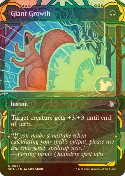 画像1: [FOIL] 巨大化/Giant Growth (ショーケース版) 【英語版】 [SOA-緑U] (1)