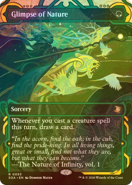 画像1: [FOIL] 垣間見る自然/Glimpse of Nature (ショーケース・海外産ブースター版) 【英語版】 [SOA-緑R] (1)