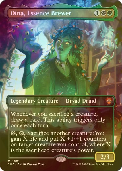 画像1: [FOIL] 精髄を醸す者、ダイナ/Dina, Essence Brewer (全面アート版) 【英語版】 [SOC-金MR] (1)
