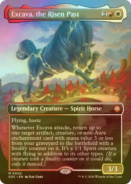 画像1: [FOIL] 蘇る過去、エクスカーヴァ/Excava, the Risen Past (全面アート版) 【英語版】 [SOC-金MR] (1)