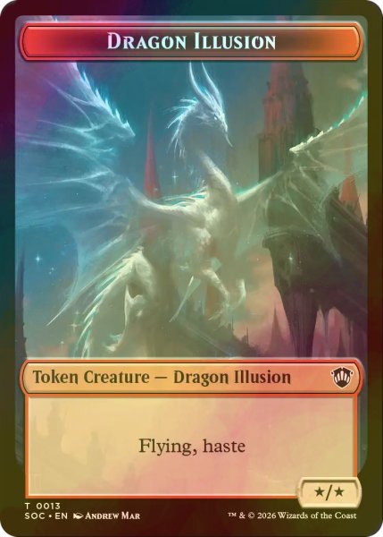画像2: [FOIL] エレメンタル/ELEMENTAL NO.019 & ドラゴン・イリュージョン/DRAGON ILLUSION 【英語版】 [SOC-トークン] (2)