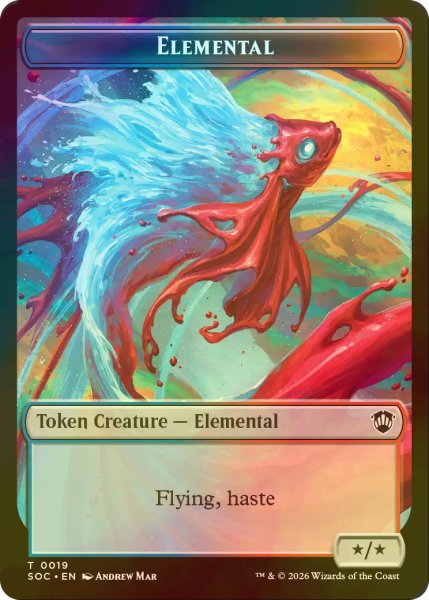 画像1: [FOIL] エレメンタル/ELEMENTAL NO.019 & ドラゴン・イリュージョン/DRAGON ILLUSION 【英語版】 [SOC-トークン] (1)
