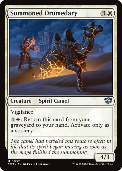 画像1: 召喚されたヒトコブラクダ/Summoned Dromedary 【英語版】 [SOS-白U] (1)