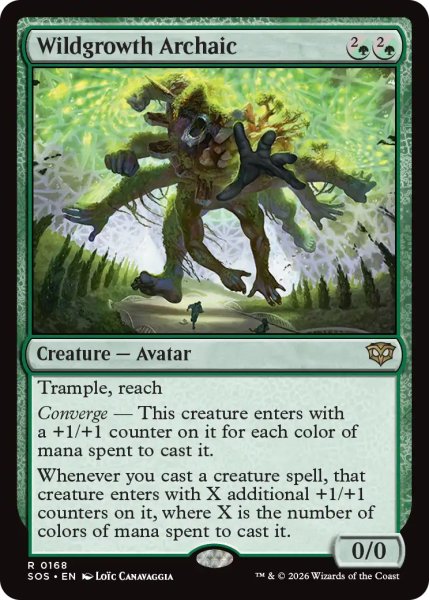 画像1: 野茂みのアルカイック/Wildgrowth Archaic 【英語版】 [SOS-緑R] (1)