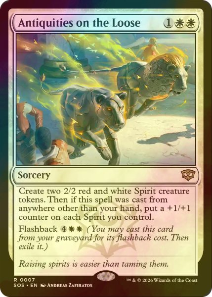 画像1: [FOIL] 逃げ出した古美術品/Antiquities on the Loose 【英語版】 [SOS-白R] (1)