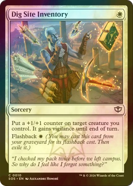 画像1: [FOIL] 発掘現場の備品一覧/Dig Site Inventory 【英語版】 [SOS-白C] (1)
