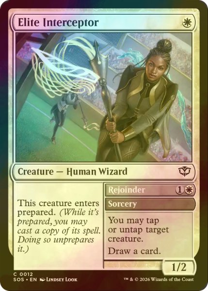 画像1: [FOIL] 精鋭の迎撃手/Elite Interceptor 【英語版】 [SOS-白C] (1)