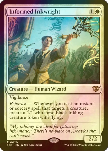 画像1: [FOIL] 精通した墨職人/Informed Inkwright 【英語版】 [SOS-白R] (1)