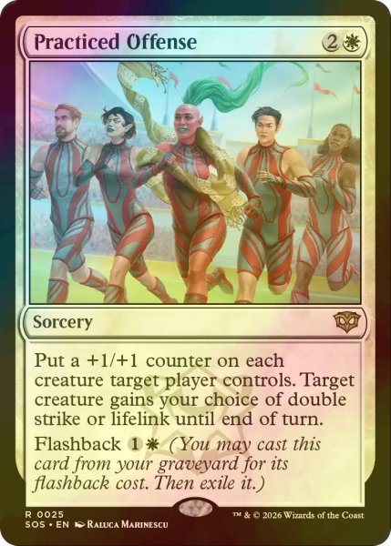 画像1: [FOIL] 練習を積んだ攻撃/Practiced Offense 【英語版】 [SOS-白R] (1)