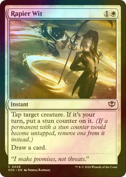 画像1: [FOIL] レイピアの機知/Rapier Wit 【英語版】 [SOS-白C] (1)