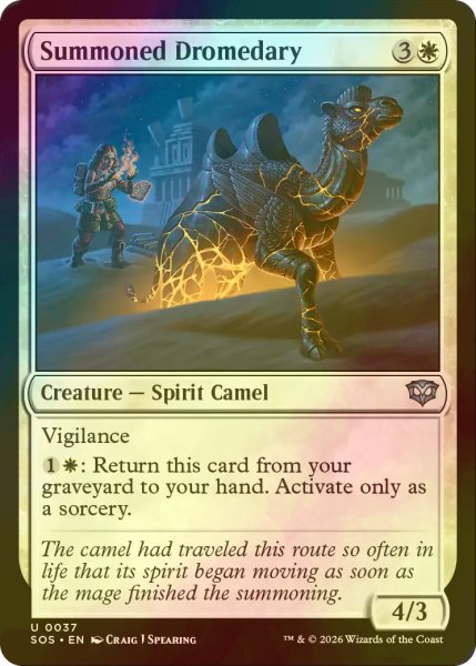 画像1: [FOIL] 召喚されたヒトコブラクダ/Summoned Dromedary 【英語版】 [SOS-白U] (1)