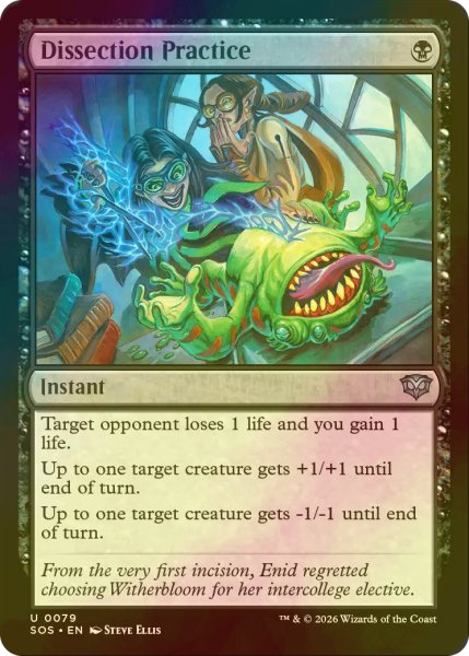 画像1: [FOIL] 解剖実習/Dissection Practice 【英語版】 [SOS-黒U] (1)