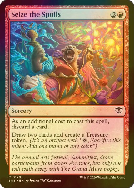 画像1: [FOIL] 戦利品奪取/Seize the Spoils 【英語版】 [SOS-赤C] (1)