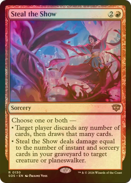画像1: [FOIL] 人気をさらう/Steal the Show 【英語版】 [SOS-赤R] (1)