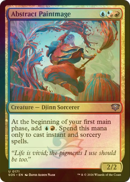 画像1: [FOIL] 抽象の描画魔道士/Abstract Paintmage 【英語版】 [SOS-金U] (1)