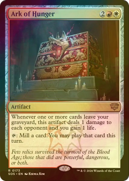画像1: [FOIL] 飢餓の箱/Ark of Hunger 【英語版】 [SOS-金R] (1)