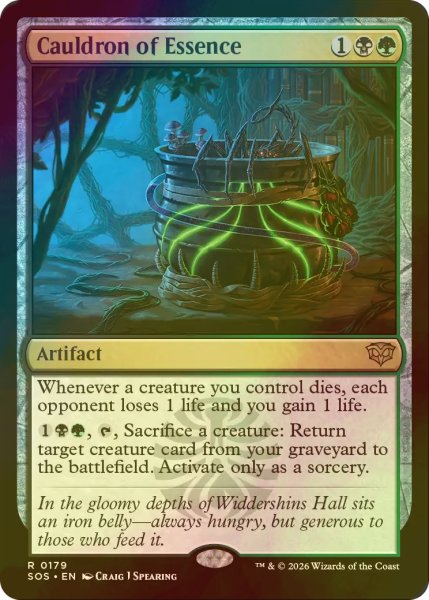 画像1: [FOIL] 精髄の大釜/Cauldron of Essence 【英語版】 [SOS-金R] (1)