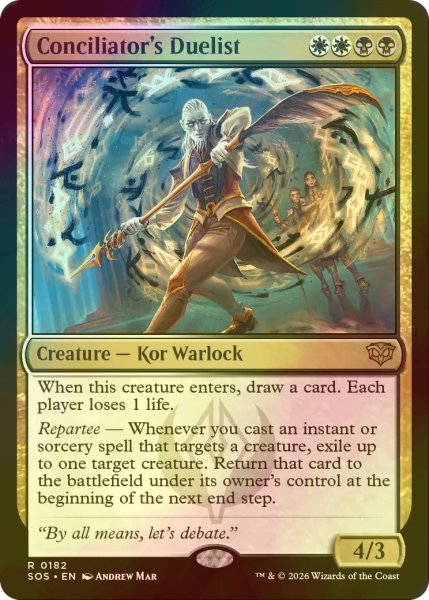 画像1: [FOIL] 調停士の決闘者/Conciliator's Duelist 【英語版】 [SOS-金R] (1)