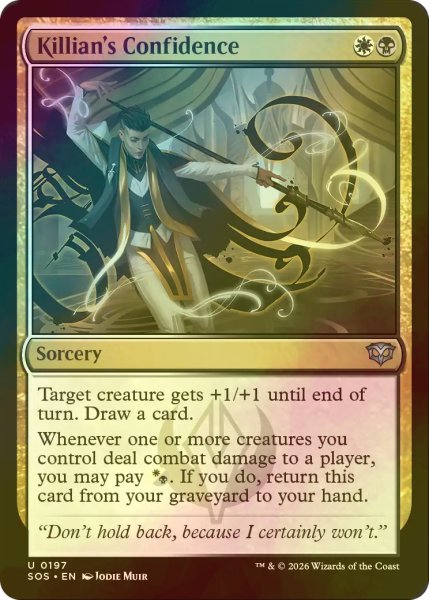 画像1: [FOIL] キリアンの自信/Killian's Confidence 【英語版】 [SOS-金U] (1)