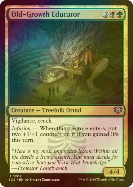画像1: [FOIL] 古株の教育者/Old-Growth Educator 【英語版】 [SOS-金U] (1)