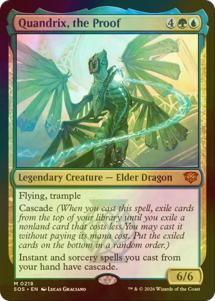 画像1: [FOIL] 証明するもの、クアンドリクス/Quandrix, the Proof (海外産ブースター版) 【英語版】 [SOS-金MR] (1)