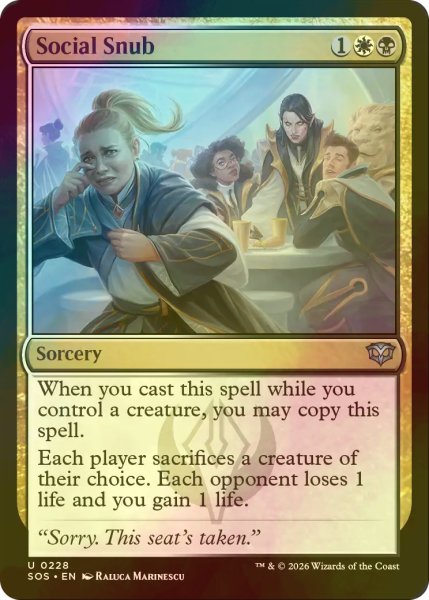 画像1: [FOIL] 冷遇/Social Snub 【英語版】 [SOS-金U] (1)