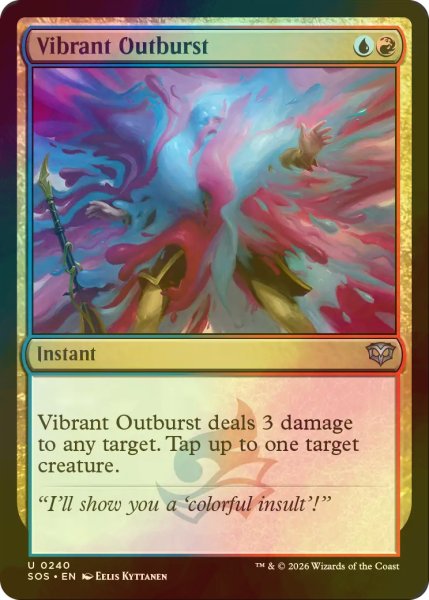 画像1: [FOIL] 鮮やかな迸り/Vibrant Outburst 【英語版】 [SOS-金U] (1)