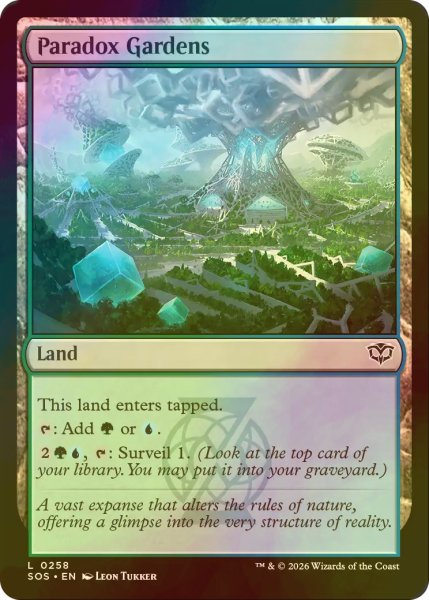 画像1: [FOIL] 逆説の庭園/Paradox Gardens 【英語版】 [SOS-土地C] (1)