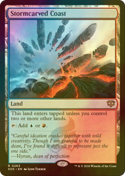 画像1: [FOIL] 嵐削りの海岸/Stormcarved Coast 【英語版】 [SOS-土地R] (1)