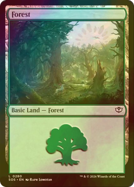 画像1: [FOIL] 森/Forest No.280 【英語版】 [SOS-土地C] (1)