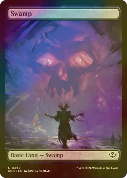 画像1: [FOIL] 沼/Swamp (全面アート版) 【英語版】 [SOS-土地C] (1)