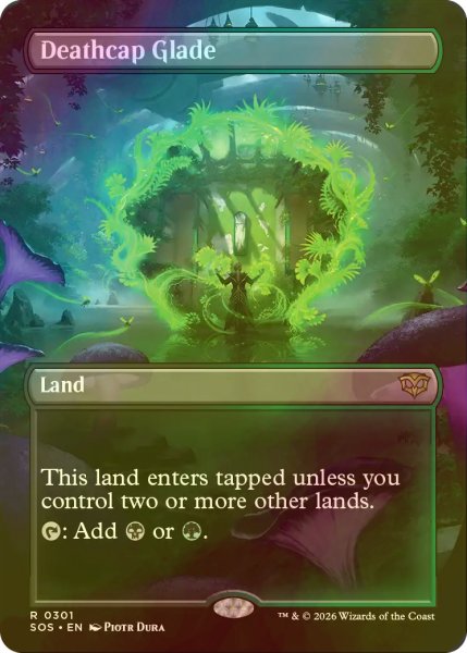 画像1: [FOIL] 死天狗茸の林間地/Deathcap Glade (全面アート・海外産ブースター版) 【英語版】 [SOS-土地R] (1)