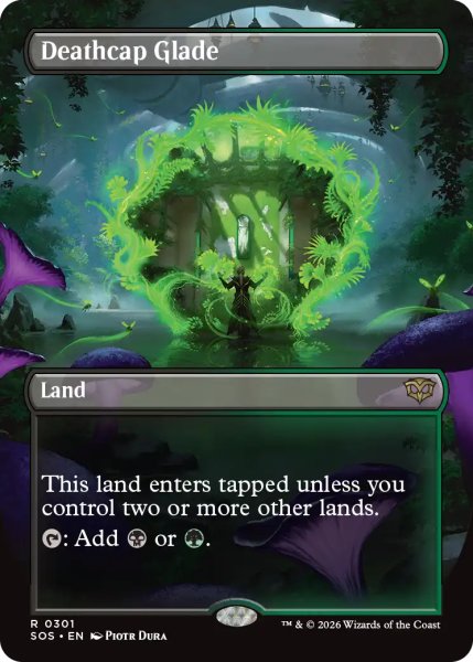 画像1: 死天狗茸の林間地/Deathcap Glade (全面アート版) 【英語版】 [SOS-土地R] (1)